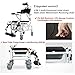 Tilt Shower Commode Chair Personal Mobility Assist Toilet Commode Wheelchair Transport Rolling Chair Waterproof with Padded Flip-up Arm and Foot Rests Adjustable Headrest (with Headrest)