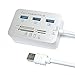 Produktbild COTOP USB 3.0 Kartenleser Hub 3 * USB Slots High Speed Externer Speicherkartenleser für MS, Micro SD, M2, TF, hohe Speicherkapazität Kompatibel mit Mac PC Laptop(USB 3.0)