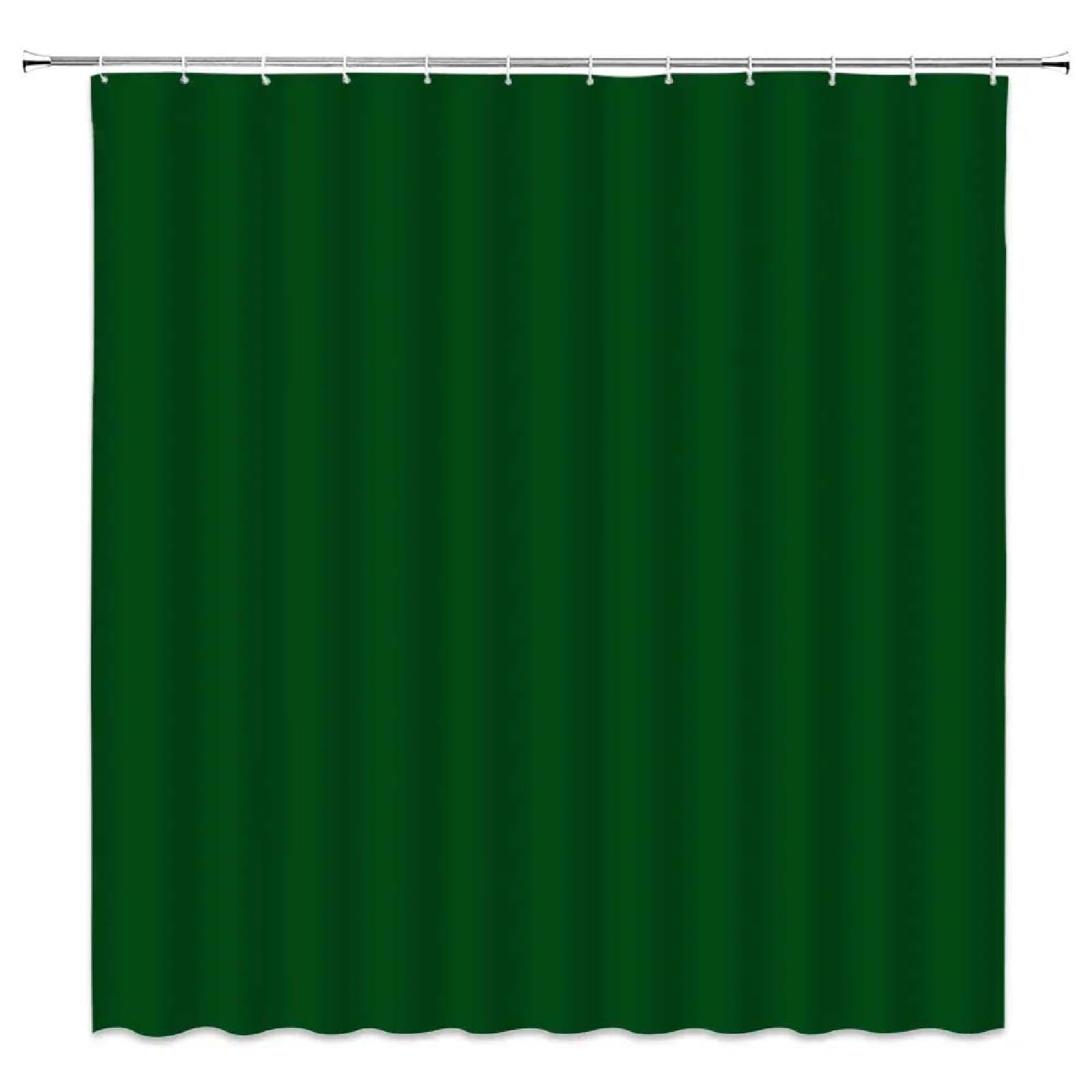 18meng Art Green Shower Curtain 180 x 180 cm Waterproof Mould Proof Resistant Polyester Fabric Bathroom Curtain with 12 Hooks Washable Weighted Shower Curtains for Bath Tub Shower Stall