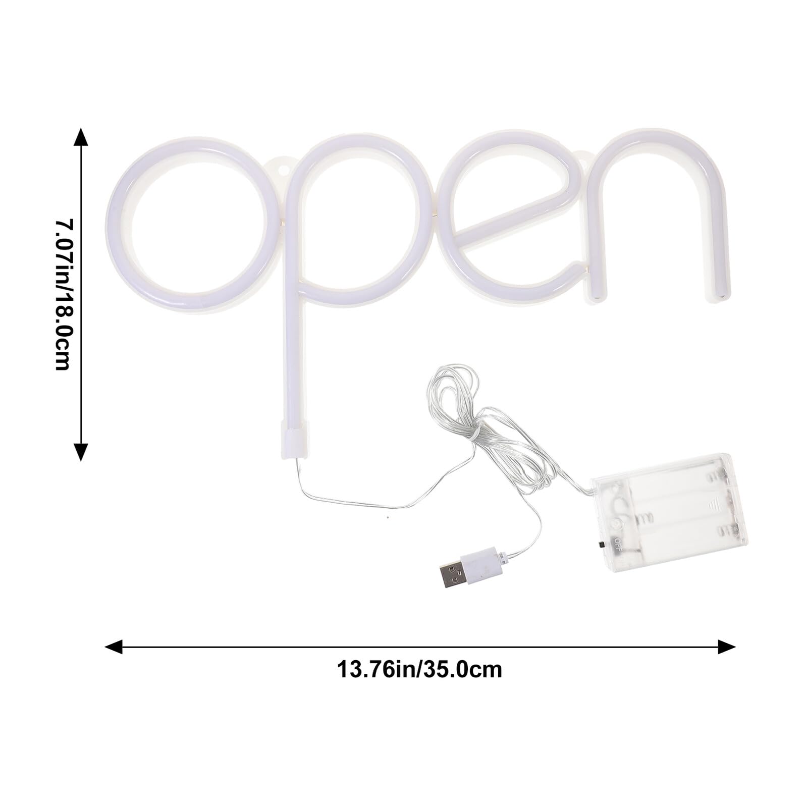 BESPORTBLE Letrero de Neón LED como Navidad y Día de San Valentín para Decoración de Paredes Abierto Alimentado por Usb Luz Clara Adecuado para Ambientes Festivos