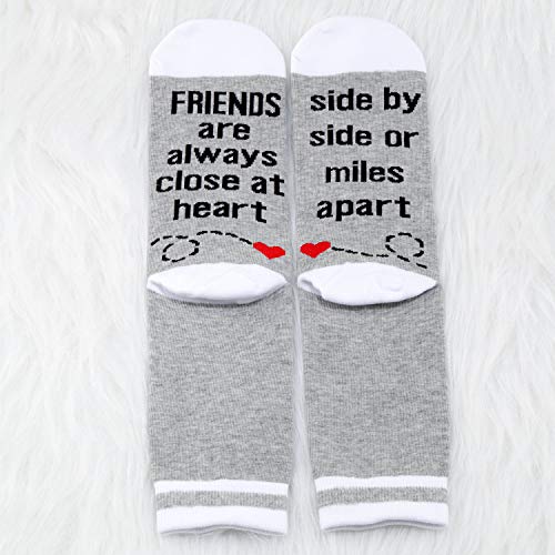 MBMSO 2 Pairs Best Friend Socks Gifts Long Distance Friendship Gifts for Besties2
