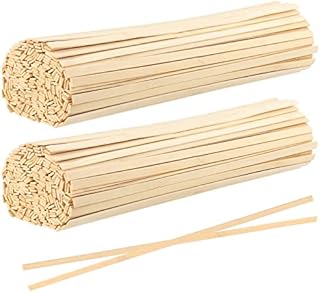 JEUIHAU 600 PCS Natural Bamboo Sticks, 40 X 9 X 0.2 Cm Flat Wooden Strips Crafting Wood Extra Long Paint Stir Sticks Rods for Crafts, Arts, Models, DIY Projects