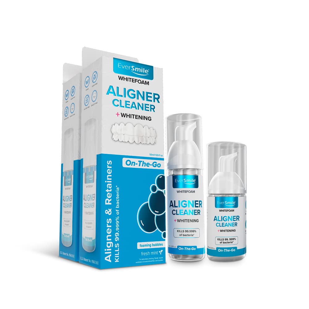 WhiteFoam Value Pack | On-the-Go Clear Retainer Cleaner for Invisalign, SmileDirectClub, Vivera & Ha