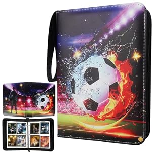 Lotvic Fußball Kartenbinder Album mit 400 Taschen