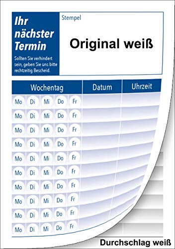 Die Kalenderversender Terminblöcke mit Durchschlag (blau) Cover