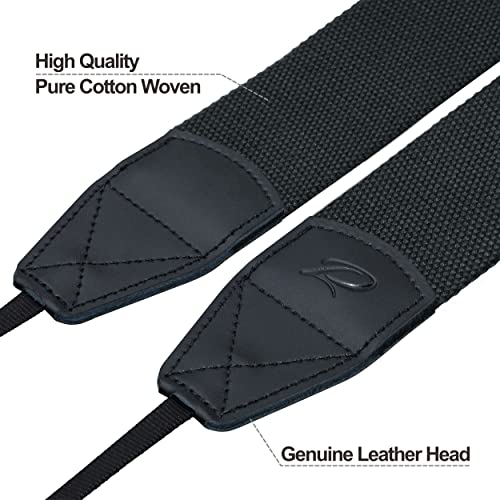 Image of Padwa Lifestyle Camera Strap with Quick Release Buckles - 2 inch Wide Pure Cotton Woven Camera Straps Adjustable