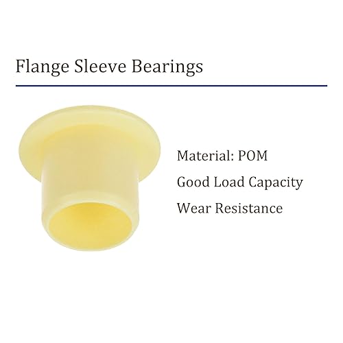 Miniatura 21 de Rodamiento de manga con brida de 4 piezas - [0.197 in x 0.276 in x 0.276 in] Buje sin aceite POM para uso en máquinas de equipos Negro