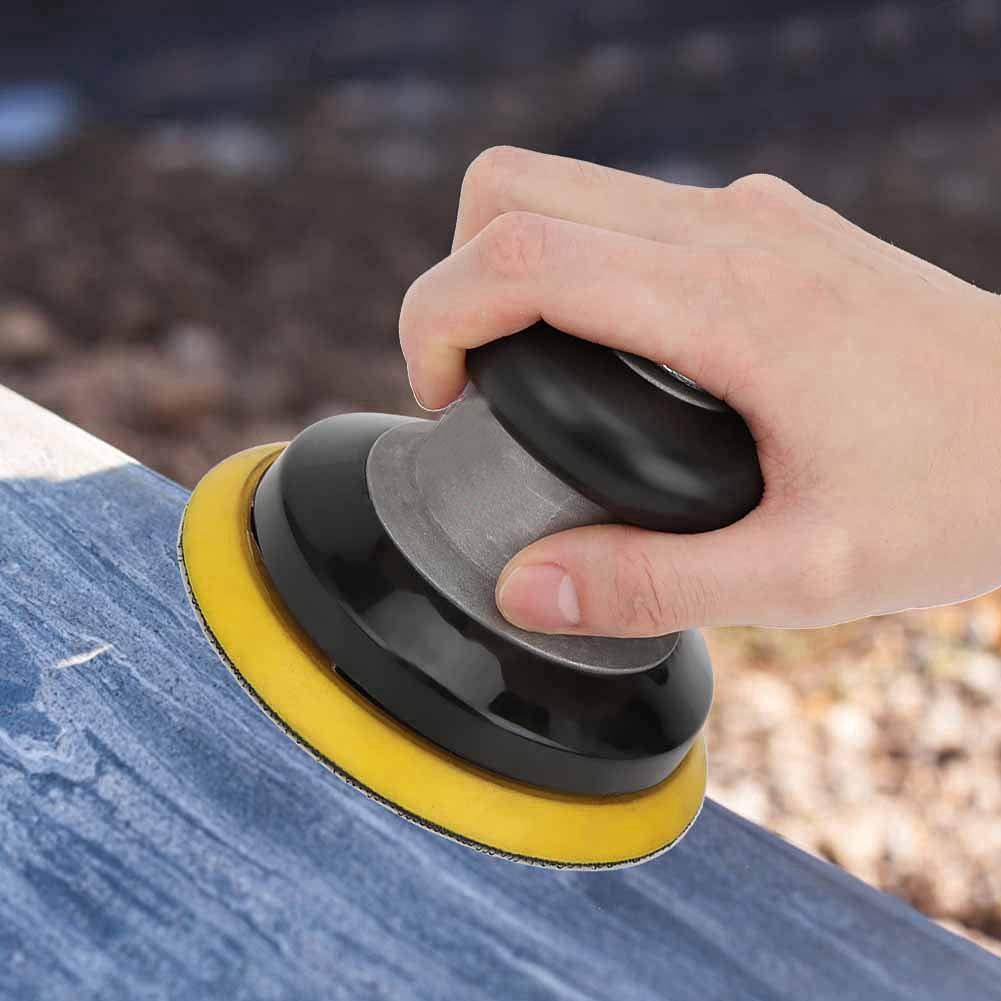 5-Zoll 125mm Pneumatischer Polierschleifer, Luftorbitalschleifmaschine mit hoher Geschwindigkeit und hoher Polierglätte zum Polieren von Schleifpapier auf dem Rad (japanischer G1/4-Zoll Steckverbinde