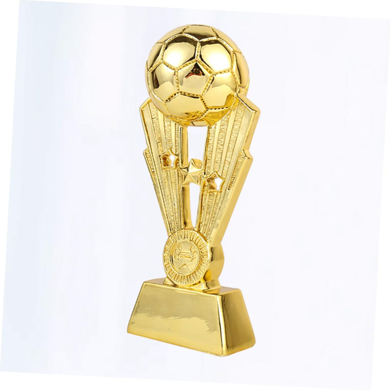 NOLITOY Trofeo de Fútbol de Resina Chapada Dorado, 24 Cm, Copa de Premio para Equipos, Premio Infantil, Decoración para Escuela y Juegos Deportivos
