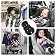 KBIBCK Sitzverkleinerer Babyschale, Baby-Autositzkissen, Kopfstütze für Neugeborenen-Autositz, Weiches Sitzauflage für Babyschale, Autositzbezug für Kinderwagen Hochstuh Autositz (Schwarz)