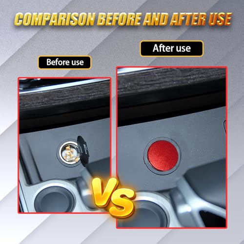 Image of Car Cigarette Lighter Plug Cover, Car Plug Cap, Aluminum Auto Cigarette Lighter Plug Part, Waterproof Dustproof Plug Auto Accessory for Vehicles with Standard 12 Volt Power Source (Red)
