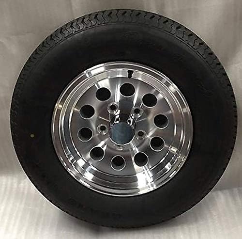 New 15 Inch 5 Lug Aluminum Trailer Wheel with Tire ST205 75 R15 8 Ply S20 56545T 5 on 4.5