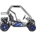 MotoTec Mud XL 212cc 2 Seat Go Kart Full Suspension Blue