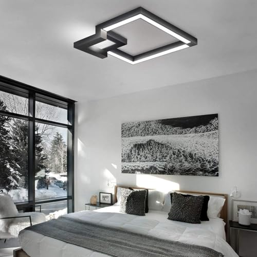 Lampe de plafond à LED 50 cm avec changement de couleur doux pour couloir