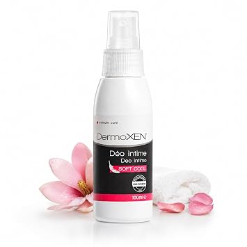 DermoXEN Intimate Deodorant Spray for Women, Alcohol-Free, 3.38 fl oz | pH-Balanced Freshness, Odor Control, Sensitive Skin Friendly, Travel Size Mist