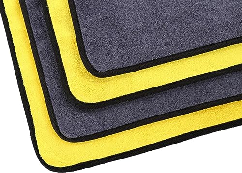 Image of Aadya Alley Car Accessories Cleaning 800 GSM Microfiber Cloth for Car Cleaning and Detailing - Dual Sided, Extra Thick Plush Microfiber Cloth - 40cm x 40cm (Pack of 2), Multicolor
