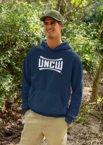 CreateMyTee | UNCW Logo One Color Hooded Sweatshirt North Carolina Wilmington Seahawks Mens/Womens Hoodie3
