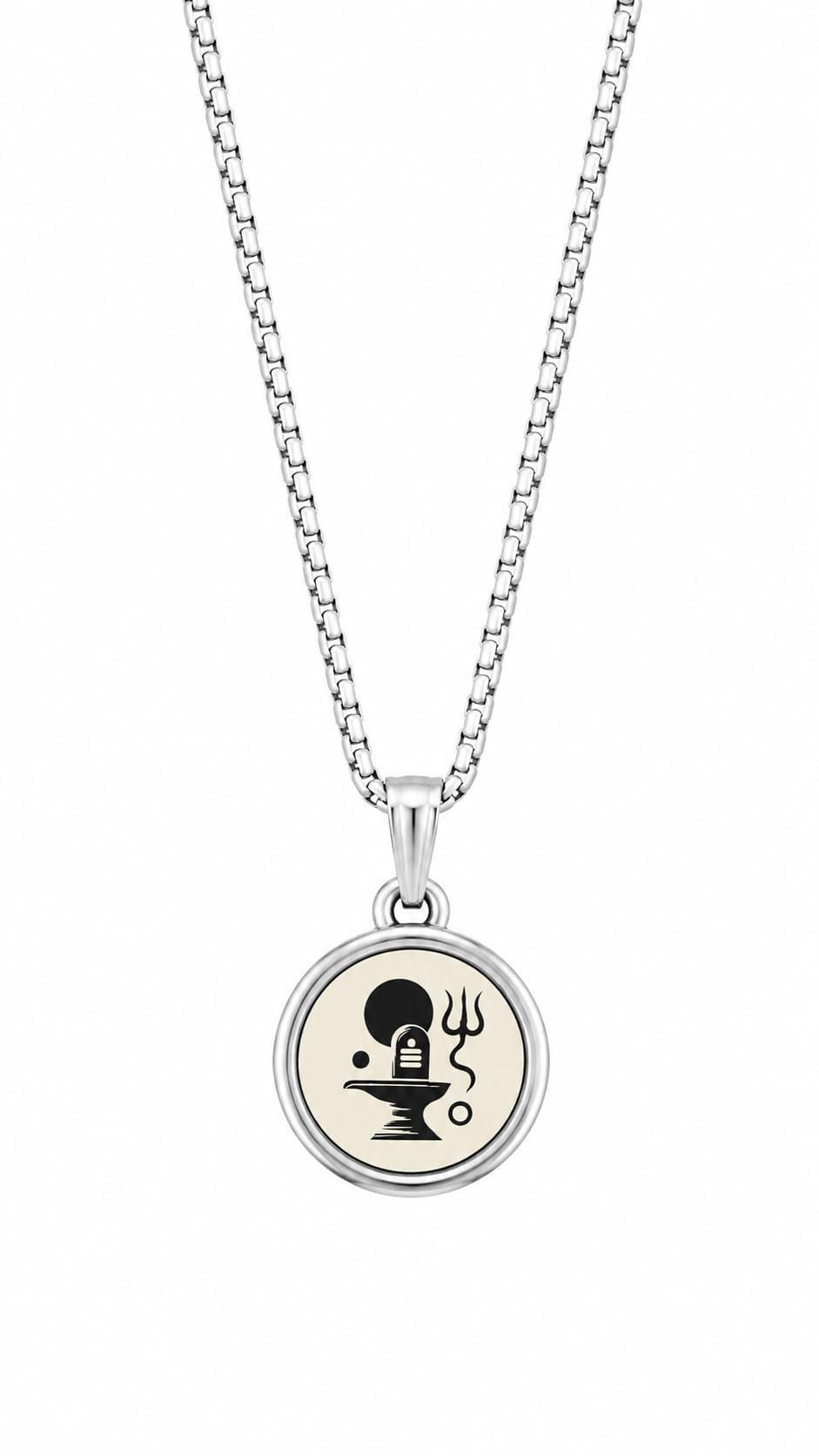 Shivling Pendant Necklace for Men & Women | Mahadev Inspired Spiritual Pendant with Chain | Religious Daily Wear Necklace | Devotional Jewelry Gift for Meditation, Prayer & Festivals-picture-15