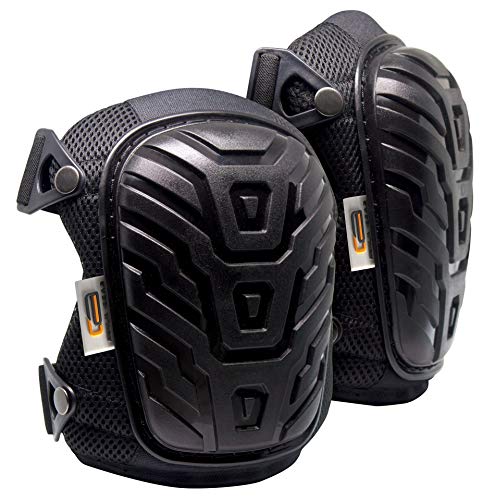 Knee Pads for Work Construction Flooring and Gardening - Comfort and Safety for Heavy Duty Work - Professional Protective Gear with Soft Gel Cushion, Foam Padding and Strong Adjustable Double Straps