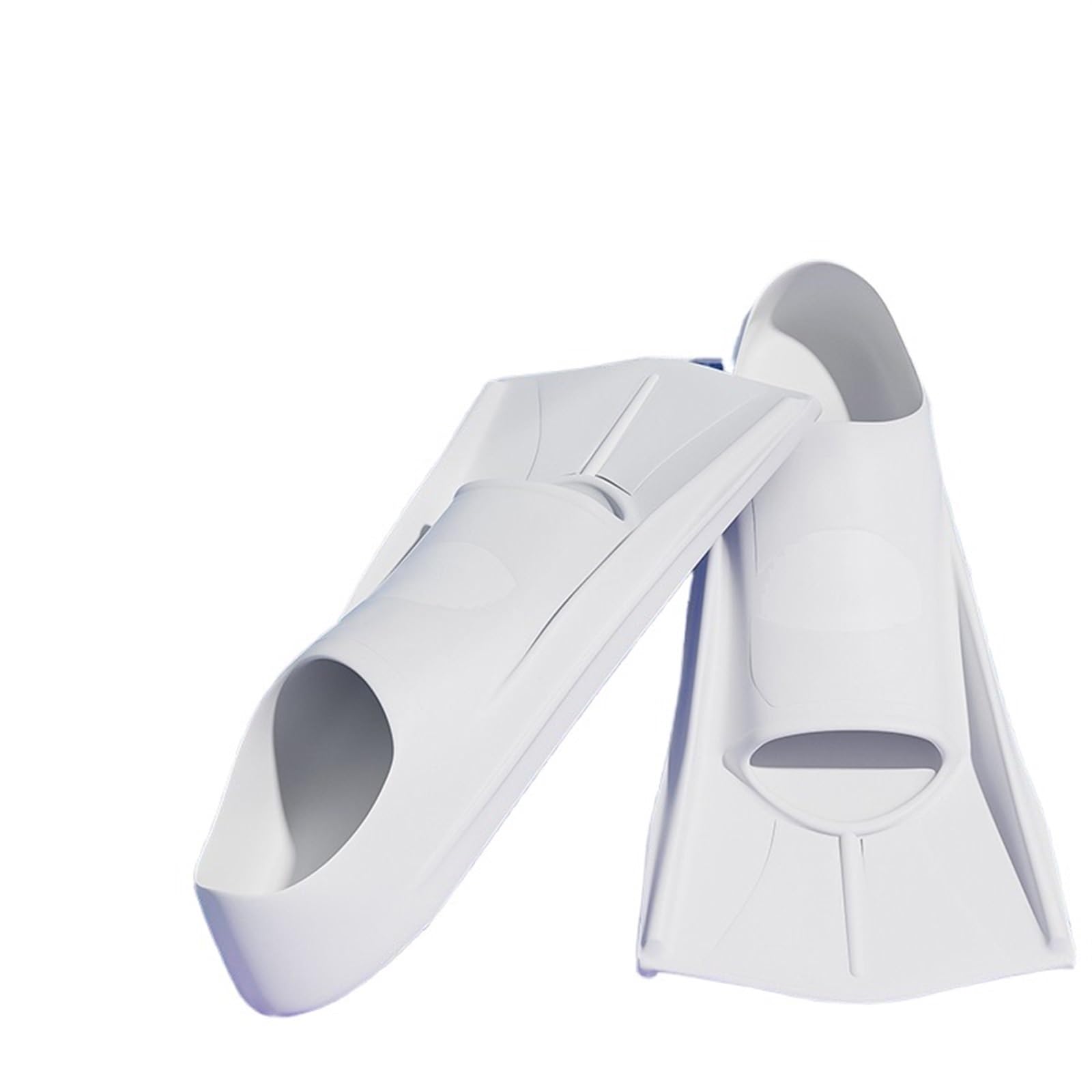 Aletas de natación y Buceo Aletas de Silicona Cortas for Hombres y Mujeres Aletas de natación for esnórquel Juego de Buceo Suministros de natación Aletas de Buceo(White,M)