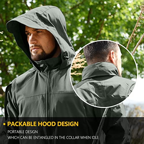 Han·wild Men's Tactical Jacket Lightweight Windbreaker Spring Combat Soft Shell With Hooded Military Outdoor Coats #TOP3