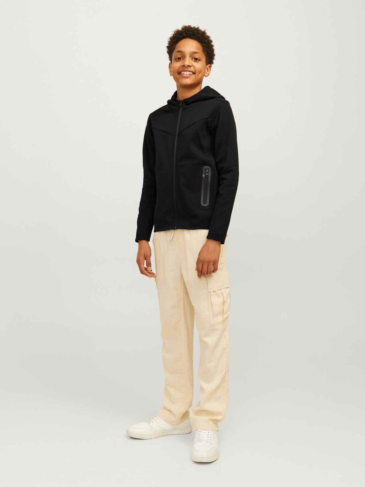 Jack & Jones Jungen Jcofusion Sweat Zip Hood Bn Jnr Sweatshirt-Jacke (1er Pack)