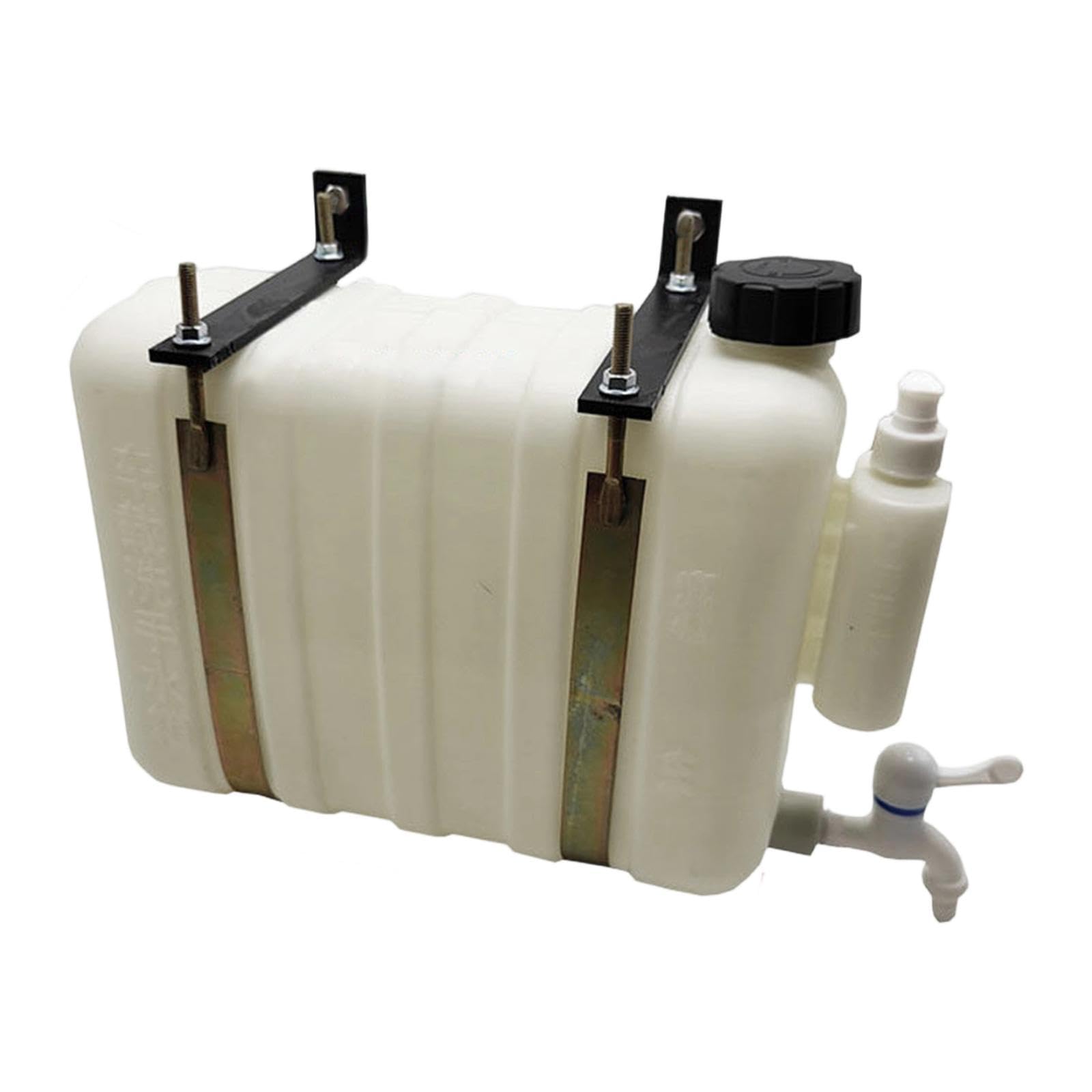 Tanque de Agua con Soporte para Vehículos Grifo Incorporado Y Dispensador de Jabón Diseño Colgante Portátil Resistente Adecuado para Camiones, Longitud 47 Cm