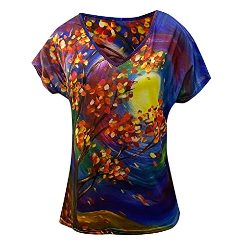 Fmchico Maternity Shirts Womens Summer Tops,Womens Short Sleeve Shirts Lace Neck Tshirts Loose Fit Tees Blouse Summer Casual Tops #TOP2