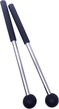 Black Xylophone Mallets Glockenspiel Sticks Rubber Mallets Percussion Sticks for Tongue Drum, Glockenspiel, Xylophone, Chime, Woodblock, and Bells 9 Inch Long