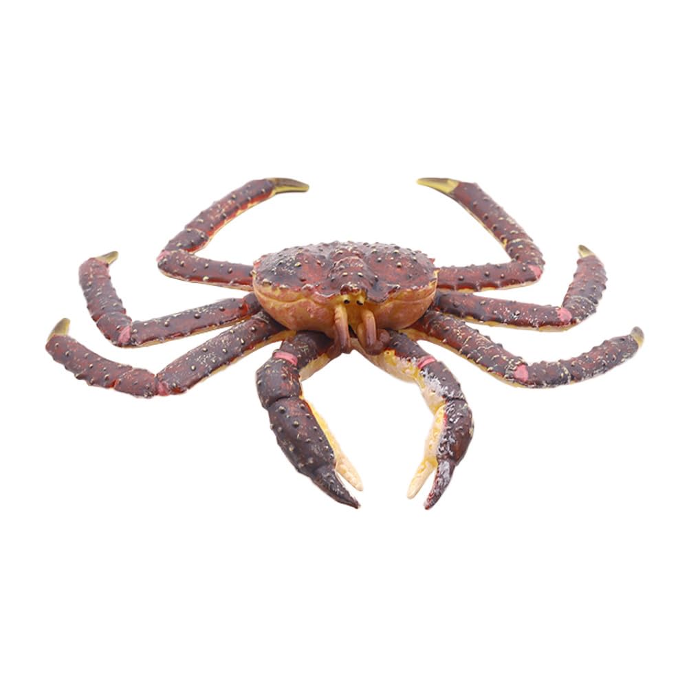 Toyvian Crab-Shaped Model Plastic Children Toy Realistic Marine Animal Figurine Educational Play Ornament for Home Garden Aquarium Decoration