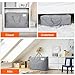 Polecasa 105L 2 Pack Extra Large Reusable Storage Bags with Strong Handles & Zippers, Heavy Duty Washable Moving Bag, Waterproof Closet, Underbed Organizer for Bedding, Blanket, Pillow, No Smell, Grey