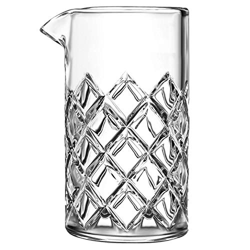 Cocktail Mixing Glass - Bar Mixing Pitcher for Stirring Drinks - 1/4-inch Thick Walls - 21-ounce