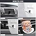 Doll car seat Compatible with Labubu, Vent Clip for 10-17cm Blind Box Toys, Secure Doll Seat with Adjustable Safety Strap & Airflow-Friendly Design, Car Decor (Doll Not Included)（White）