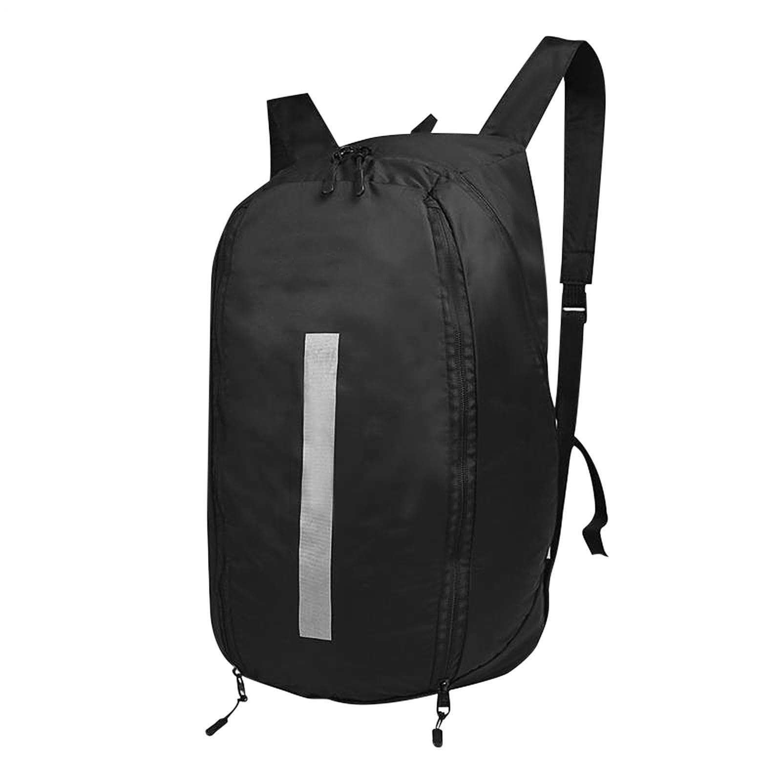 Sac à dos pour casque de moto imperméable - Sac de rangement | Grande capacité - Sac de voyage noir léger pour moto, vélo, camping, sports de plein air et trajets