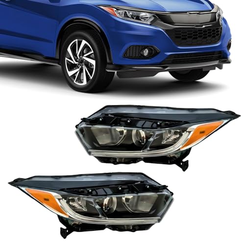 Headlight Assembly Compatible with 2019-2022 Honda HR-V Halogen W/LED DRL