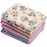 Bidason ペット ブランケット マット 3枚セット 布団 可愛い ひざ掛け スクエア型 リバーシブル ふわふわ ソフト 暖かい サンゴフリース 洗える 多機能 タオル 犬 猫 兼用 毛布 秋 冬