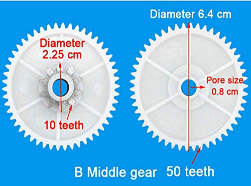 Weelye 550 Full Set Of Motor Gear Box Large Gear Middle Gear Small Gear For Kids Ride On Car,Children's Toy Car 550 Gearbox Accessory Children Electric Ride On Toys Replacement Parts #TOP7