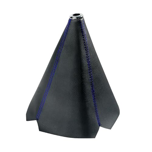 Flaconi PU Leather Shift Knob Cover - Manual Transmission Car Shifter Boot - Black & Blue - Image 5