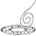 Home Basics Chrome Plated Steel Scroll Collection Banana Holder Tree Stand, Sturdy Rust Resistant Metal Hook, Silver