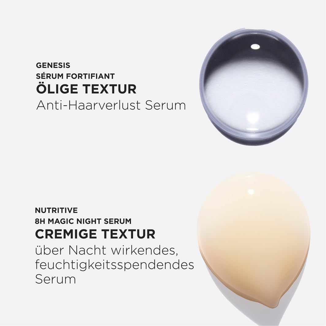 Kérastase Pflegeset mit Genesis Sérum Anti-Chute Fortifiant gegen Haarverlust und Haarbruch (90 ml) und Nutritive 8H Magic Night Serum (90 ml) für mehr Glanz und Geschmeidigkeit
