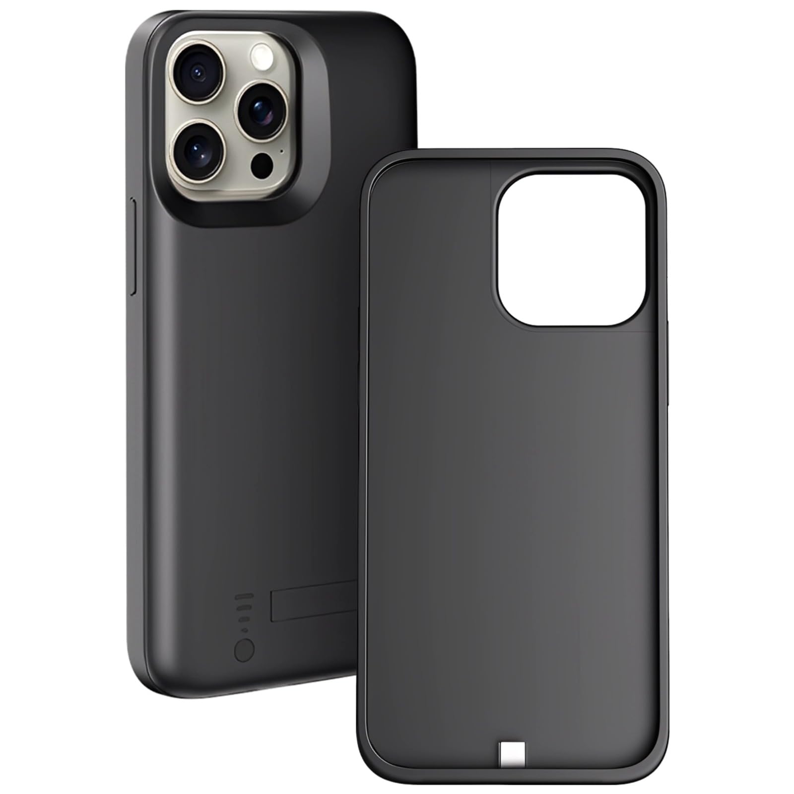 Funda de batería para 16, 5000 mAh, funda de carga inalámbrica, cubierta protectora de silicona líquida de borde completo, transferencia de datos, entrada doble, indicador LED