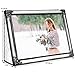 4x6 Picture Frame Clear Glass Wedding Photo Frame Family Anniversary Baby Keepsake Gift Vintage Home Décor J Devlin Pic 360-46H (4x6 Horizontal)