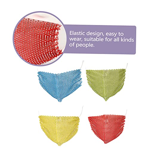 ULTECHNOVO 4 Pcs Máscara Com Furadeira Festa Strass Coloridos Decoração De Máscara De Férias Máscara