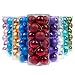 KI Store 24 Pcs Shatterproof Christmas Balls Tree Ornaments (2.36 inches, Red)