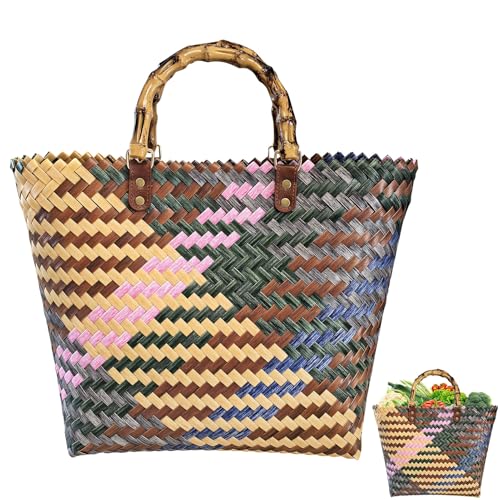 Panier à provisions tressé panier grand panier à provisions tressé paniers en osier panier avec anse paniers de courses en osier panier en osier panier à...