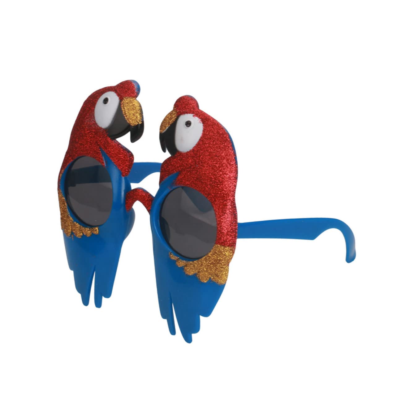Parrot Sunglasses 2pcs Funny Party Eyeglasses Luau Sunglasses for Adults Hawaiian Sunglasses for Kids Holiday Party Favors Christmas Funny Glasses Prom Child Roast Pig - Image 4