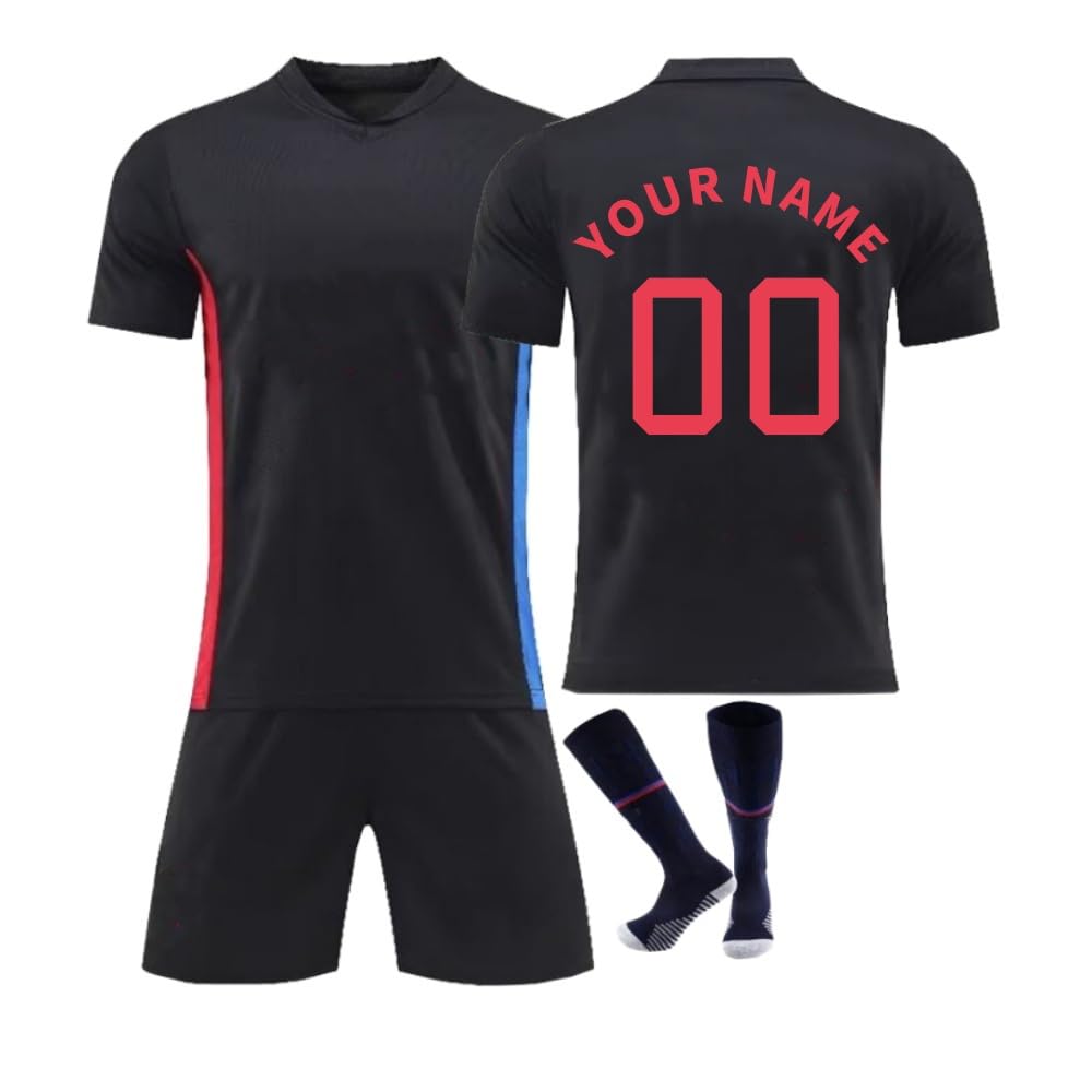 Genérico Camisetas Futbol niño equipacion Futbol 2024 Casa/Visitante Personalizadas Nombre y Número para Entrenamiento de fútbol Camiseta‌ Adulto y niños traer Corto y Calcetines
