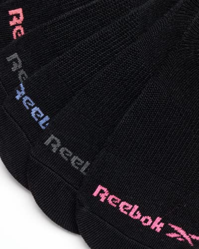 Image of Reebok Womens No Show Socks Stretch Performance Invisible Liners, 6 Pack | Moisture-Wicking Fabric, Silicone Heel Grip, Reinforced Heel & Toe, Ultra Low Cut, Shoe Size 4-10