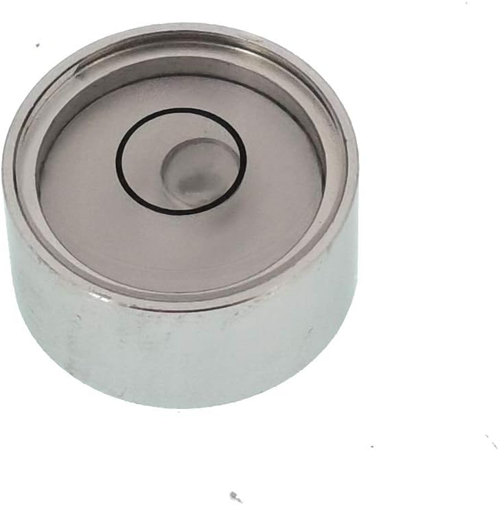 Mini Metal universal horizontal bubble water level balance bubble level round 13x7mm (silvery white)