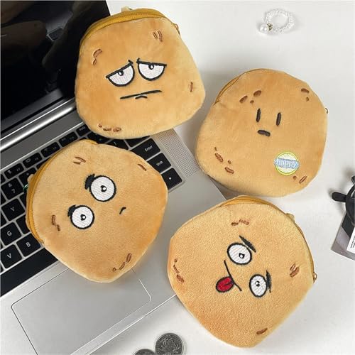 Expression Potato Shape Coin Purse Cartoon Plush Coin Storage Bag Data Cable Portable Earphone Bag(Type C)3